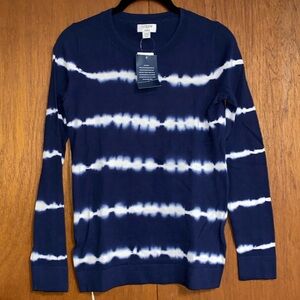 J Crew Women’s XXS Teddy Sweater Blue Tie-Dye